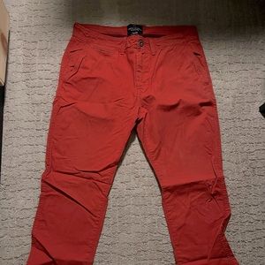 Red American Eagle Khaki pants.